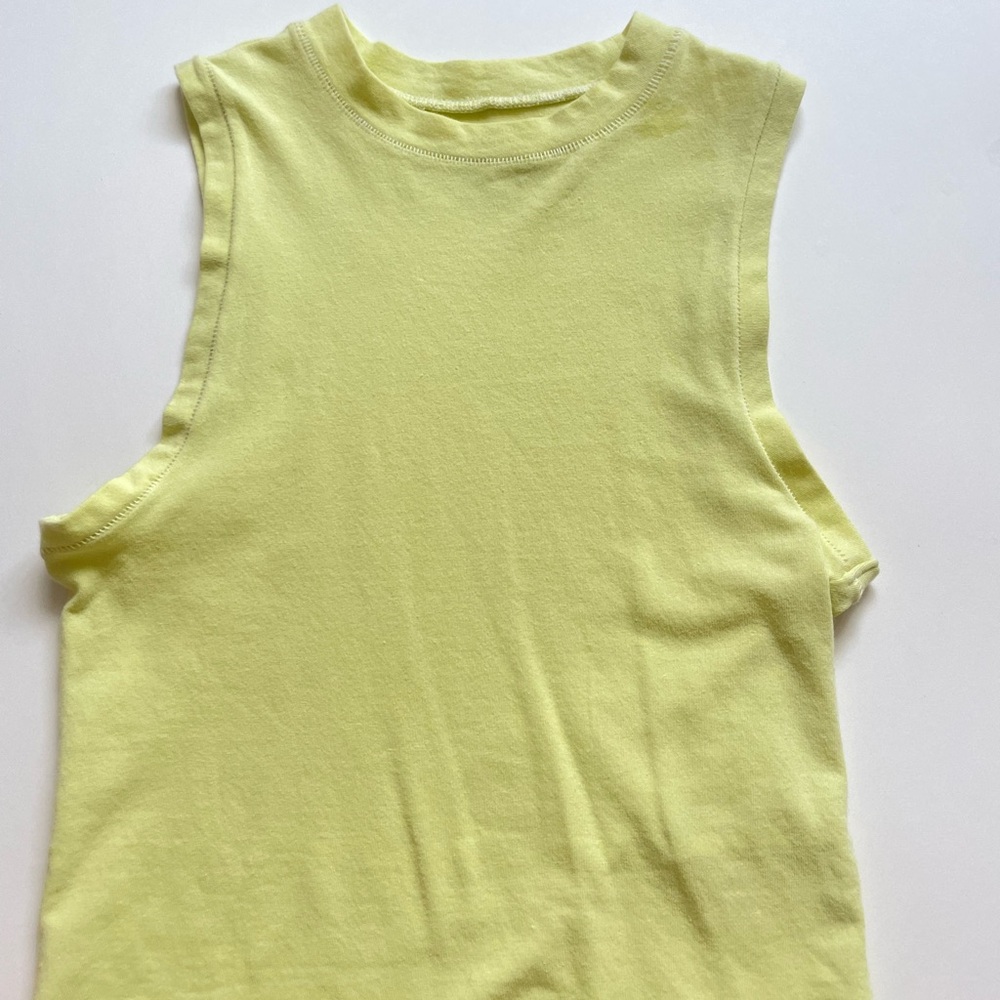Urban Outfitters Neon Lemon Crop Tank Top